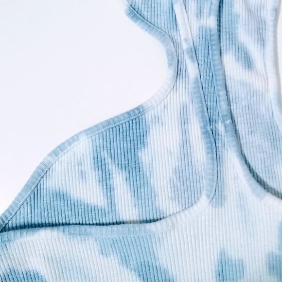 ZARA Ribbed Tie Dye Mini Dress Size Medium - Picture 7 of 12
